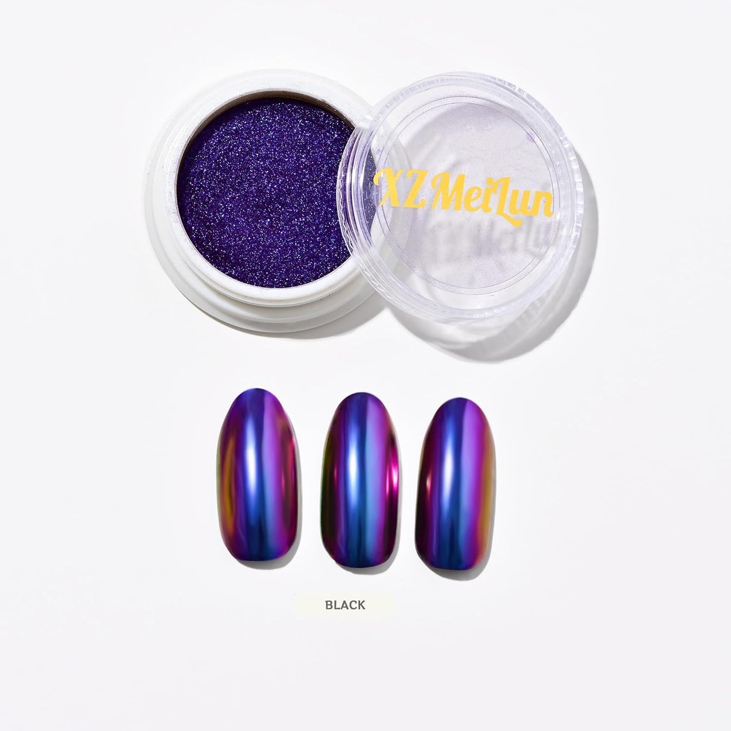 Chameleon Chrome Nail Powder, Big-Capacity 0.8g Aurora Purple Turns Red Mermaid Aurora Powder Pigment Pearlescent Nail Art Glitter Decoration, Can Mixed with Builder Gel Nail Polish for Use