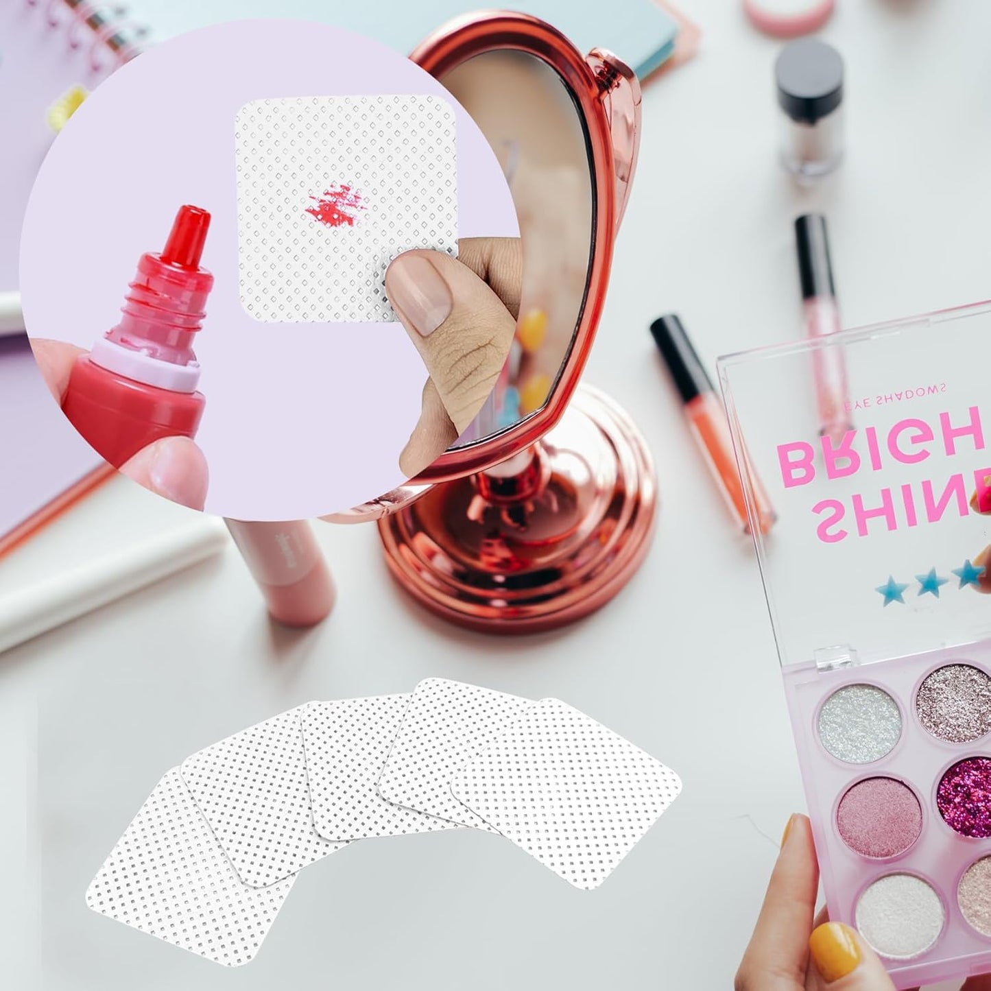 150 Pcs Lint Free Nail Wipes, Non-Woven Nail Polish Remover Pads Nail Polish Wipes for Nail Polish Removal Eyelash Extensions DIY Nail Art Supplies (White)