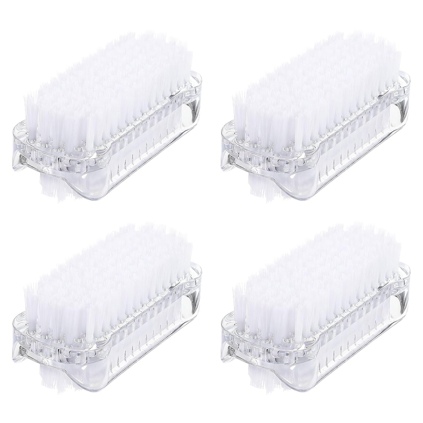 4 PCS Nail Brush for Cleaning Fingernails Two Sided Hand Fingernail Scrub Brushes Soft Stiff Bristles Scrubber Nails Toes Cleaning Brush for Men Women Hand and Under Nails