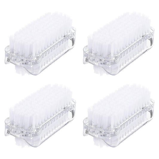 4 PCS Nail Brush for Cleaning Fingernails Two Sided Hand Fingernail Scrub Brushes Soft Stiff Bristles Scrubber Nails Toes Cleaning Brush for Men Women Hand and Under Nails