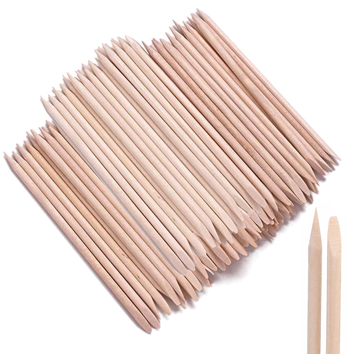 AMOSTBY Orange Sticks For Nails - 150PCS Wooden Cuticle Pusher Stick Cuticle Pusher,4.5 inch Nails Cuticle Remover Tools for Manicure Pedicure