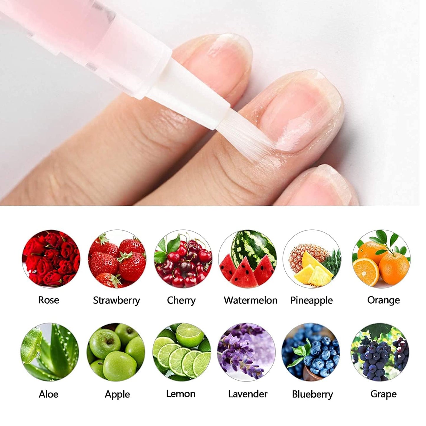 AIJIMEI Cuticle Oil Pens 8pcs Cuticle Oil Nail Oil Cuticle Nail Nutrition Oil Cuticle Oil Pen for Nails Moist Nail Repair Nail Care Essential Oil Moist