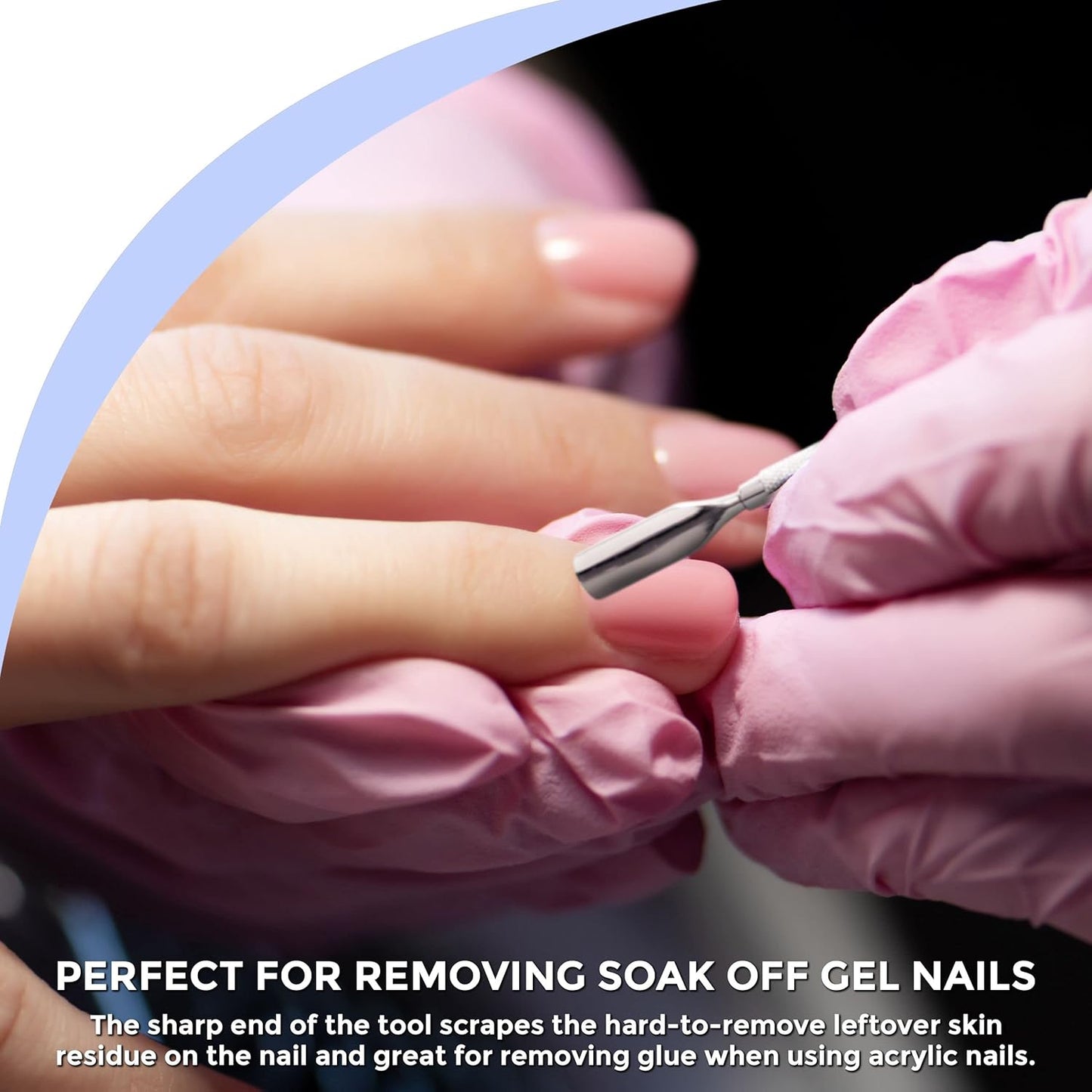 Cuticle Nipper Cleaner - Nail Art Cuticle Pusher - UV Gel Nail Polish Remover Tool - Fingernail Polish Gel Remover