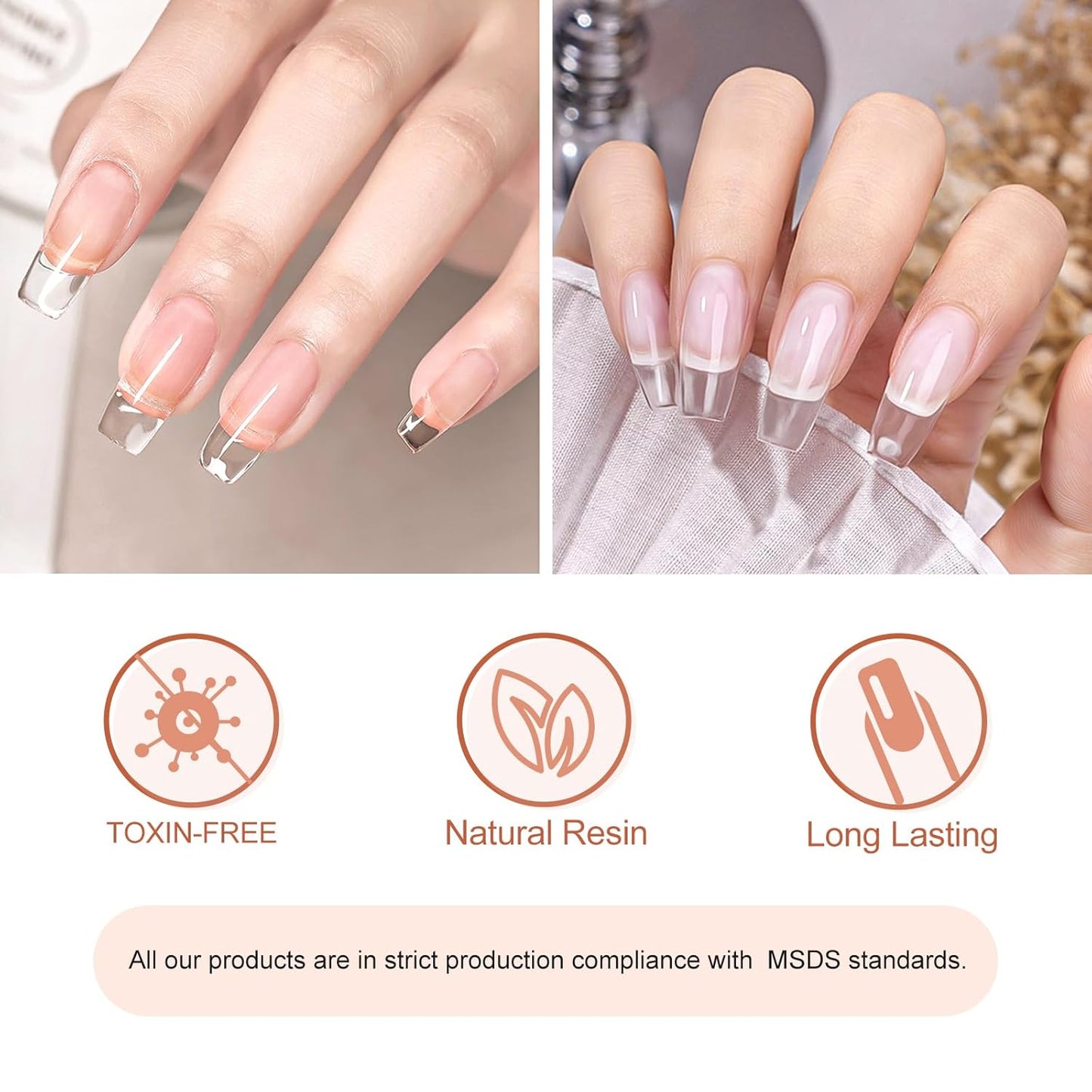 VENALISA Builder Nail Gel, 50ml Clear Hard Gel for Nails Extension Gel Nail Polish Jelly Strengthener Gel Polygel Nail Art Manicure