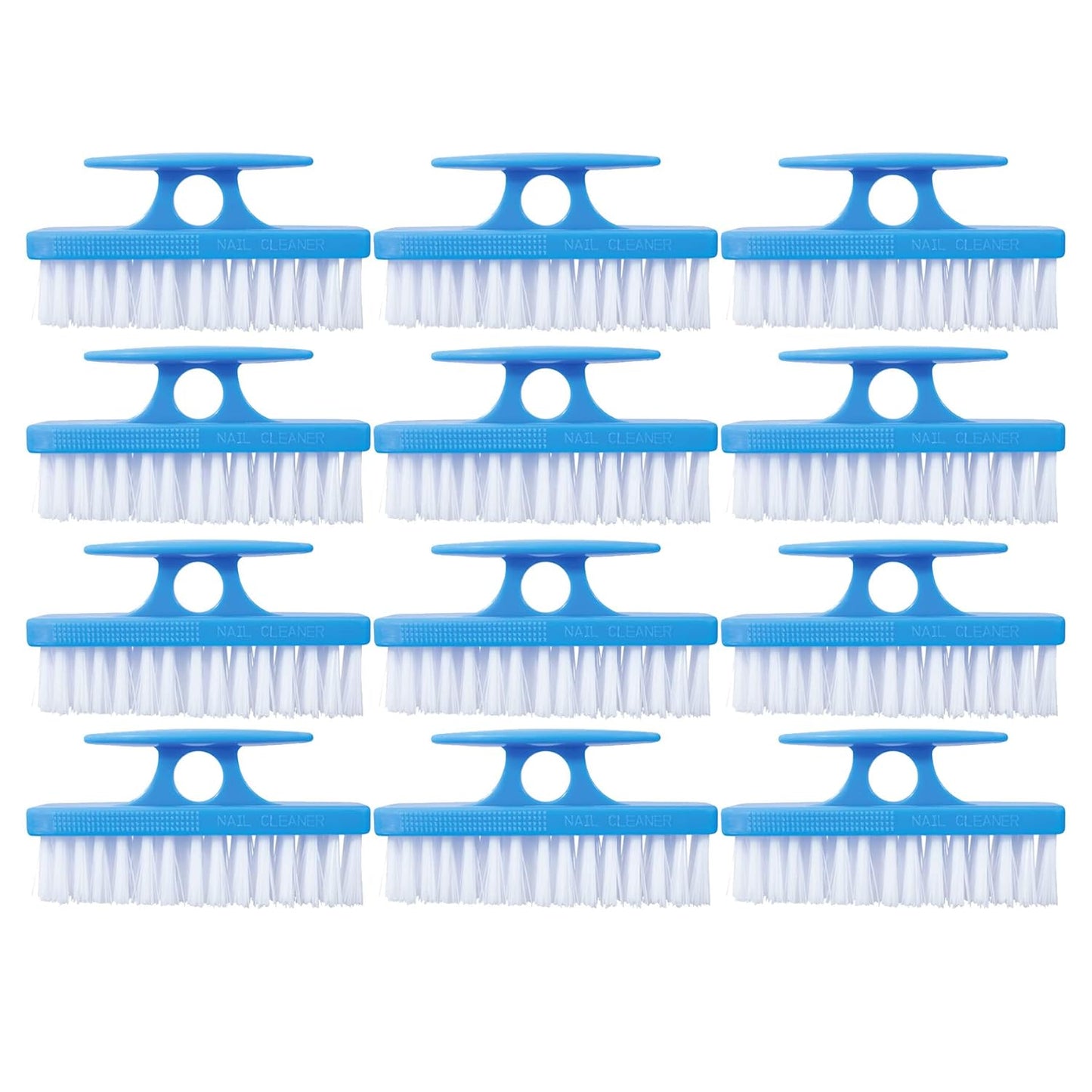 Nail Brush for Cleaning Fingernails, Nail Scrubber Brush, Toe Foot Hands Fingernail Brush Cleaner- Small Scrub Brush- All-Purpose Stiff Cleaning Brush (12 Pack, Blue)