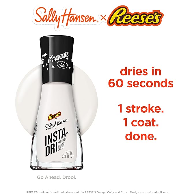 Sally Hansen Insta-Dri, Go Ahead. Drool., Nail Polish Quick Dry, One-Coat Application, Doesn't Chip, Long-Lasting, Perfect for on the Go, 0.3oz