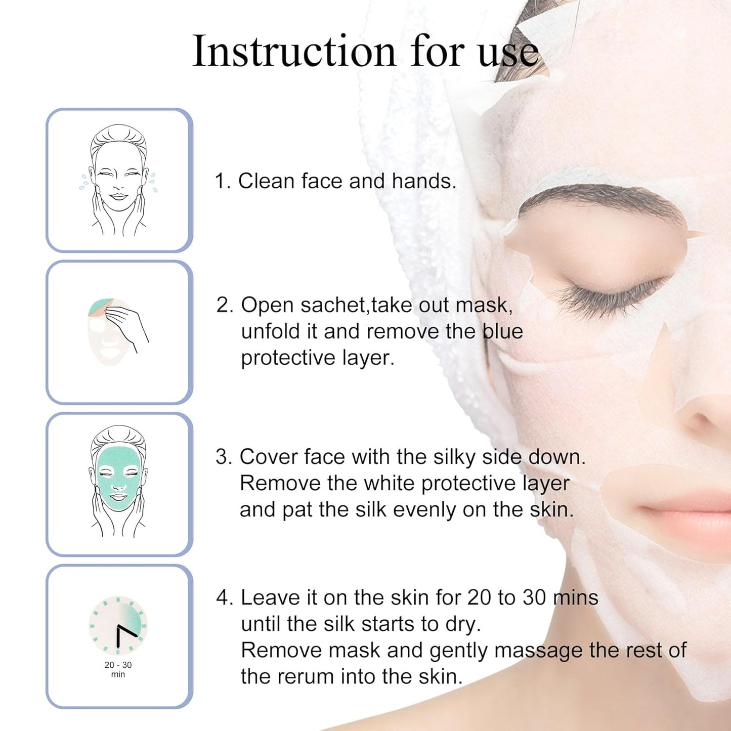 Dermaroller Hydrating Face Mask Sheets - 10 Pack with Hyaluronic Acid, Matrixyl & Vitamin E for Anti-Aging Skincare and Radiant Glow