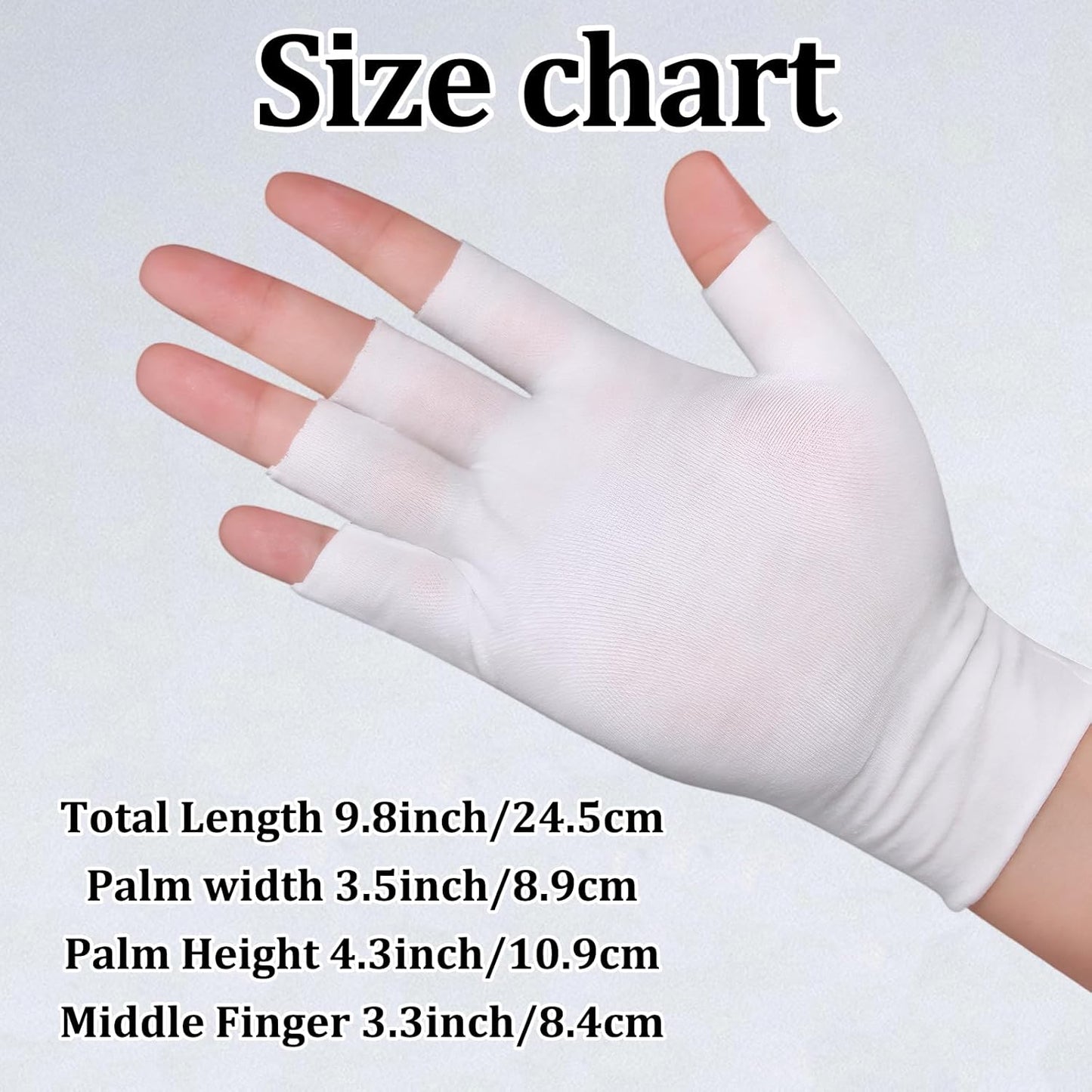 6 Pairs of Cotton Gloves for Dry Hands Sleeping, White Cotton Fingerless Moisturizing Gloves for Women, Fingerless Touchscreen Design for Sleeping Eczema Spa Treatment Overnight Hydration Unisex