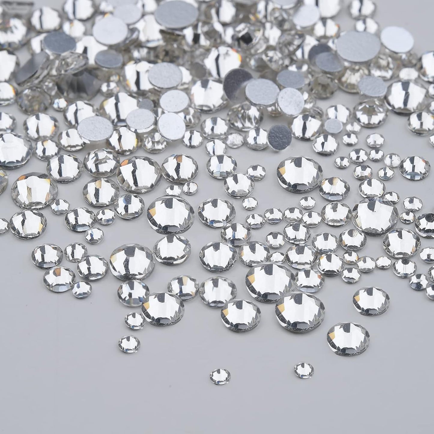 Gems Flat Back Pearls and Rhinestones for Nails,Crystals Nail Charms Diamonds for Acrylic Nails,Tiny Nail Pearls Beads for Nail Art,Small Eye Jewels Rhinestones Pearls,with Wax Pen And Tweezers(White)