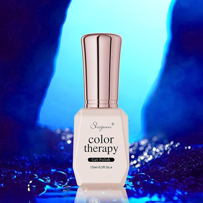 Royal Blue Gel Nail Polish, 15ml Sapphire Blue Gel Polish Color Soak off UV LED Spring Summer Nail Polish Art Design DIY Salon Manicure for Women Girls