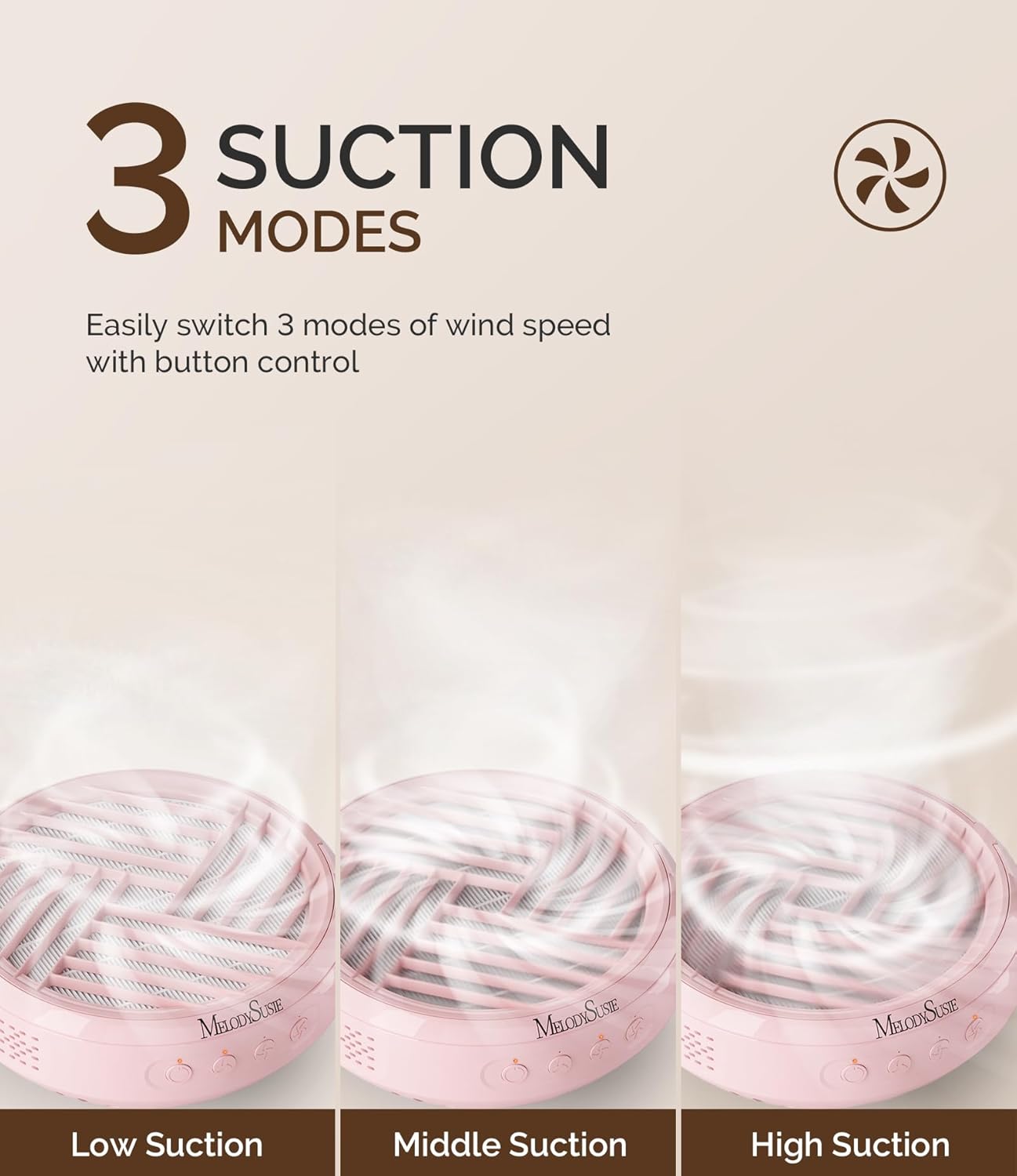 MelodySusie Cordless Nail Dust Collector,SProR 3500RPM Rechargeable Vacuum Fan Dust Extractor with Reusable Filter for Mobile Nail Tech, Salon & Home
