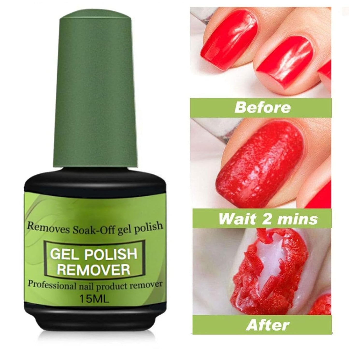 15ml Gel Remover Polish - Gel Polish Remover for Nails - Quickly & Easily Gel Nail Remover Within 3-5 Minutes - No Soaking or Wrapping Nail Gel Remover (0.51 Fl Oz (Pack of 1))