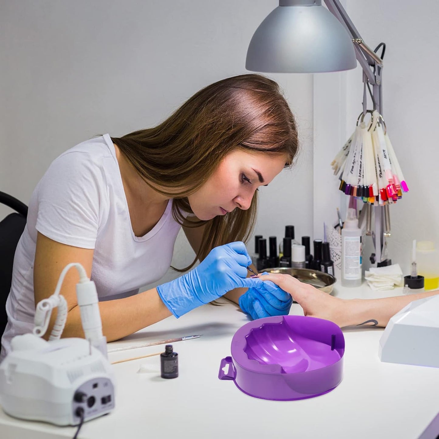 Manicure Soaking Bowls Nail Art Hand Soak Treatment Bowls Soaking Soak Bowl Purple Nail Art Polish Removal Wash Soaker Tray Manicure Spa Tools