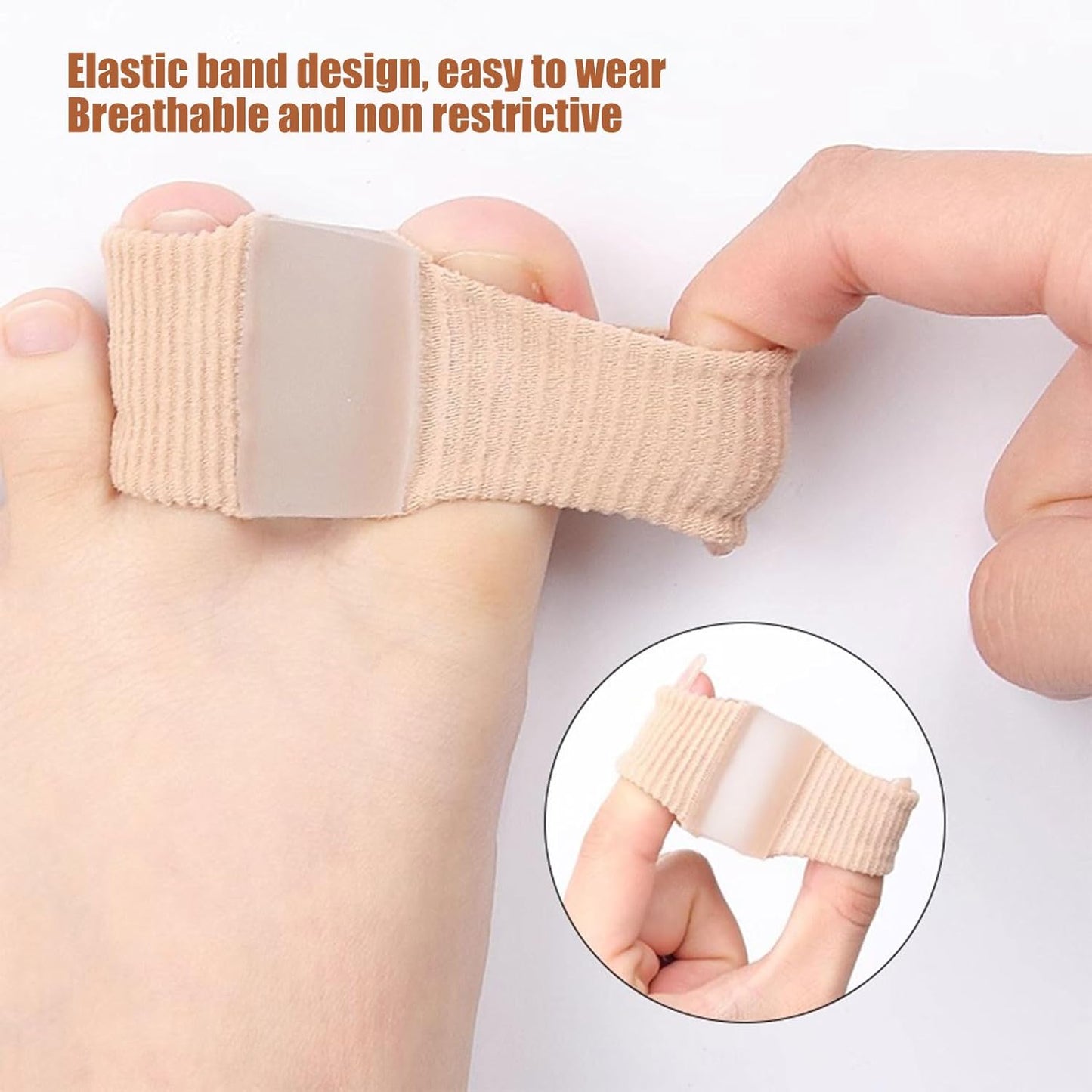 6-pack Toe Separators for Women & Men - Corrector Pads for Hallux Valgus to Relieve Big Toe Discomfort and Foot Pain During Pedicure