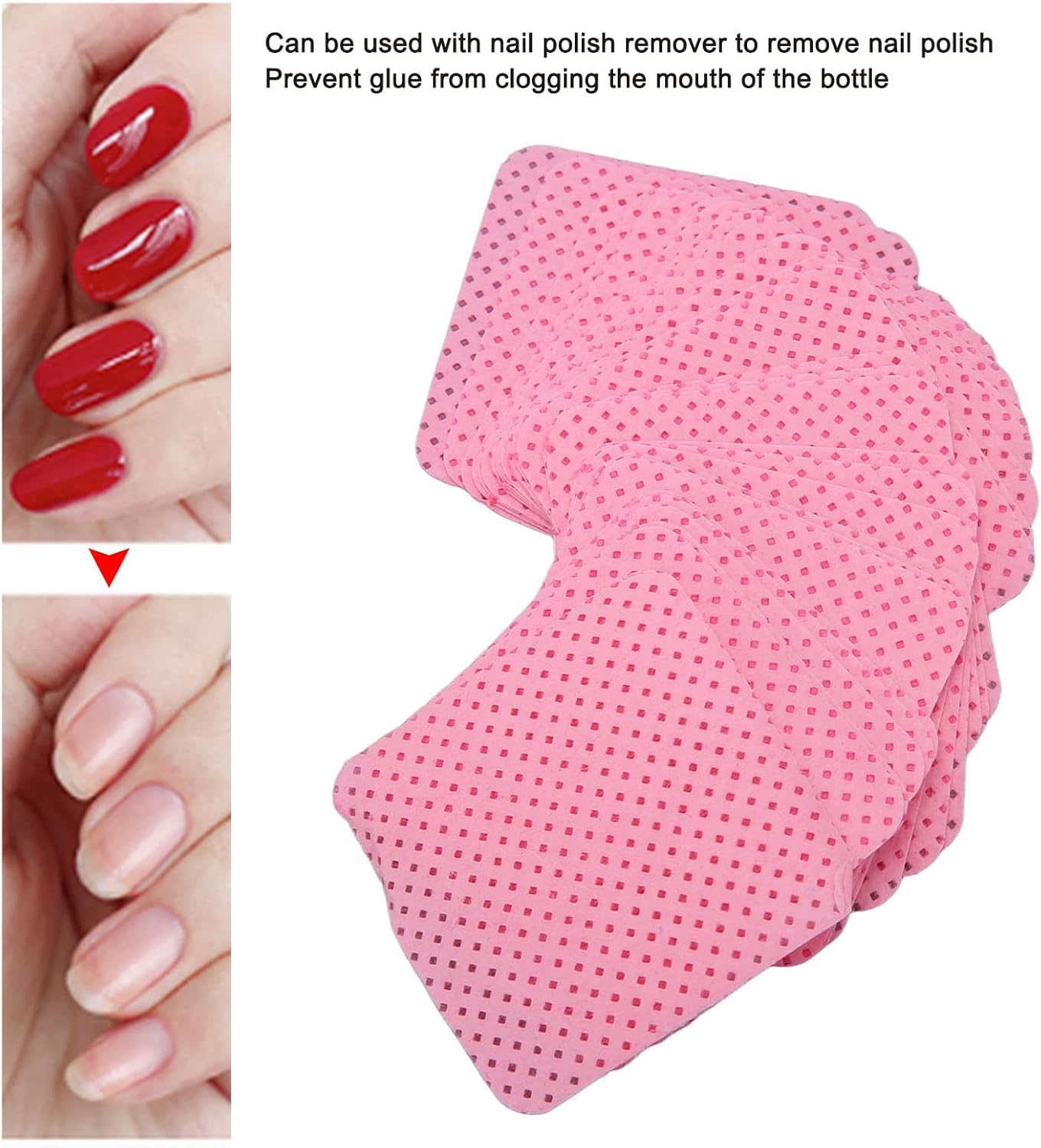 Lint for f ree Nail Wipes , 1000pcs Lash Extension Glue Wipes , Lint for f ree Wipes , Soft Nail Polish Remover Wipes , Eyelash Extension Glue washing Pad , Nail Supplies , for Lash Extension Supplies