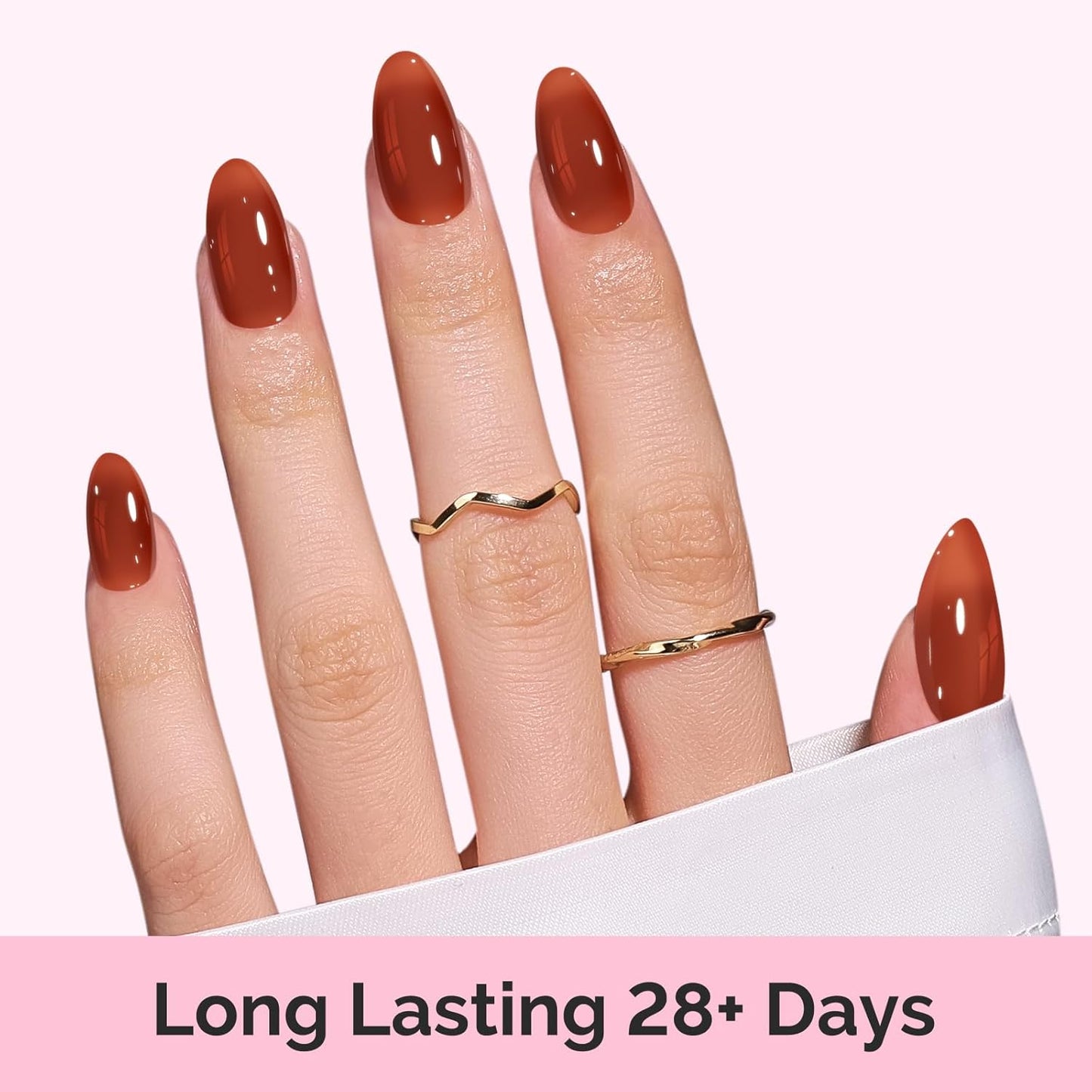 MelodySusie Jeweliver Gel Nail Polish, 0.5Fl.oz Gel Polish Brown Color Soak Off UV LED Light Cure Gift for Women Manicure Nail Art DIY at Home B6202