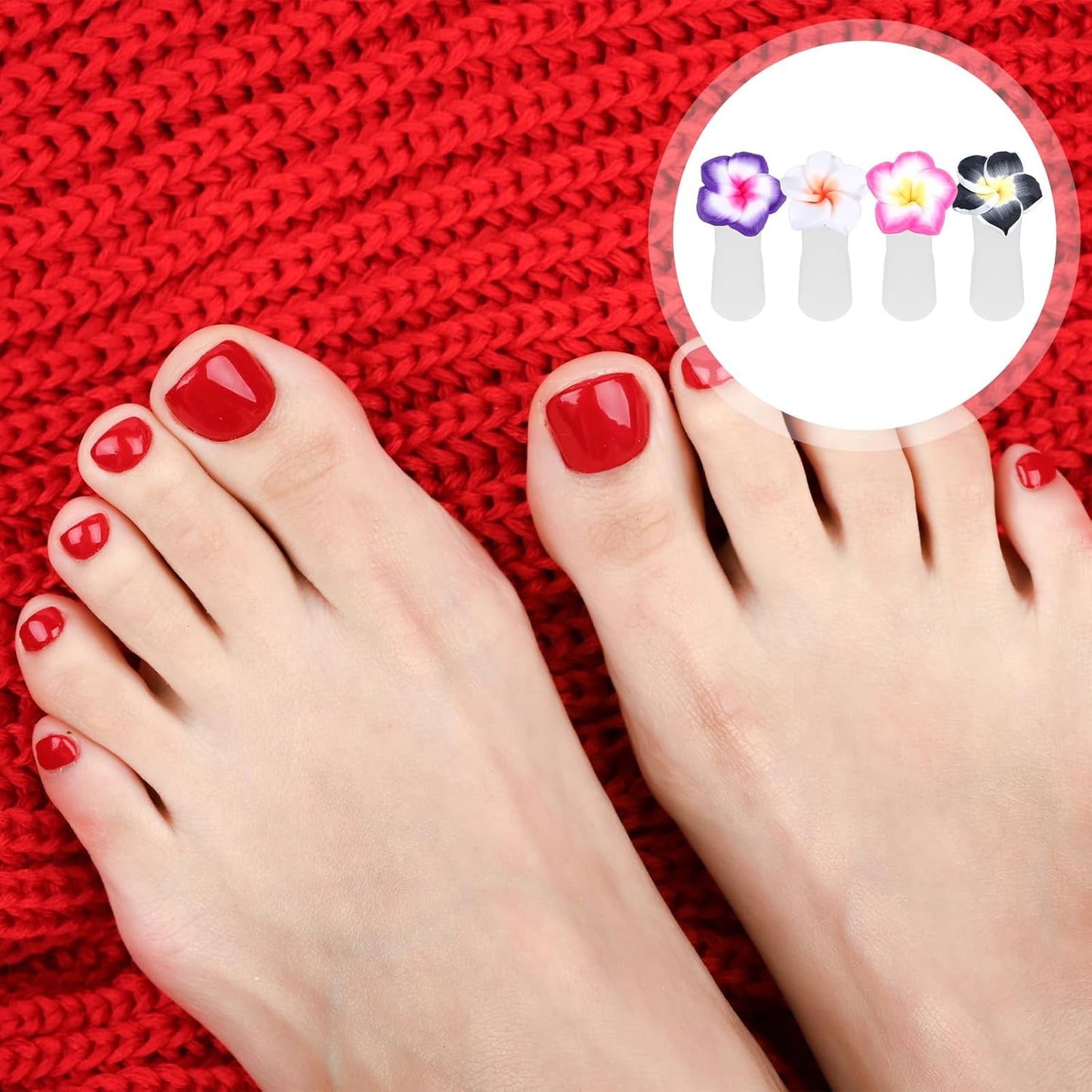 32 Pieces Silicone Toe Separators Cute Toe Separators for Pedicure Comfortable Toes Spreaders Toes Dividers Manicure Pedicure Tools for Nail Salon Nail Art Accessories