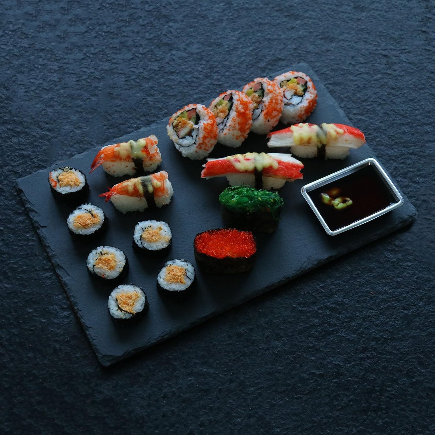 8 Pack 12 x 8 Inch Slate Cheese Boards, Black Rectangle Slate Charcuterie Boards, Natural Charcuterie Stone Plates for Parties, Gifts, and Special Events, Cheese, Sushi, Food.