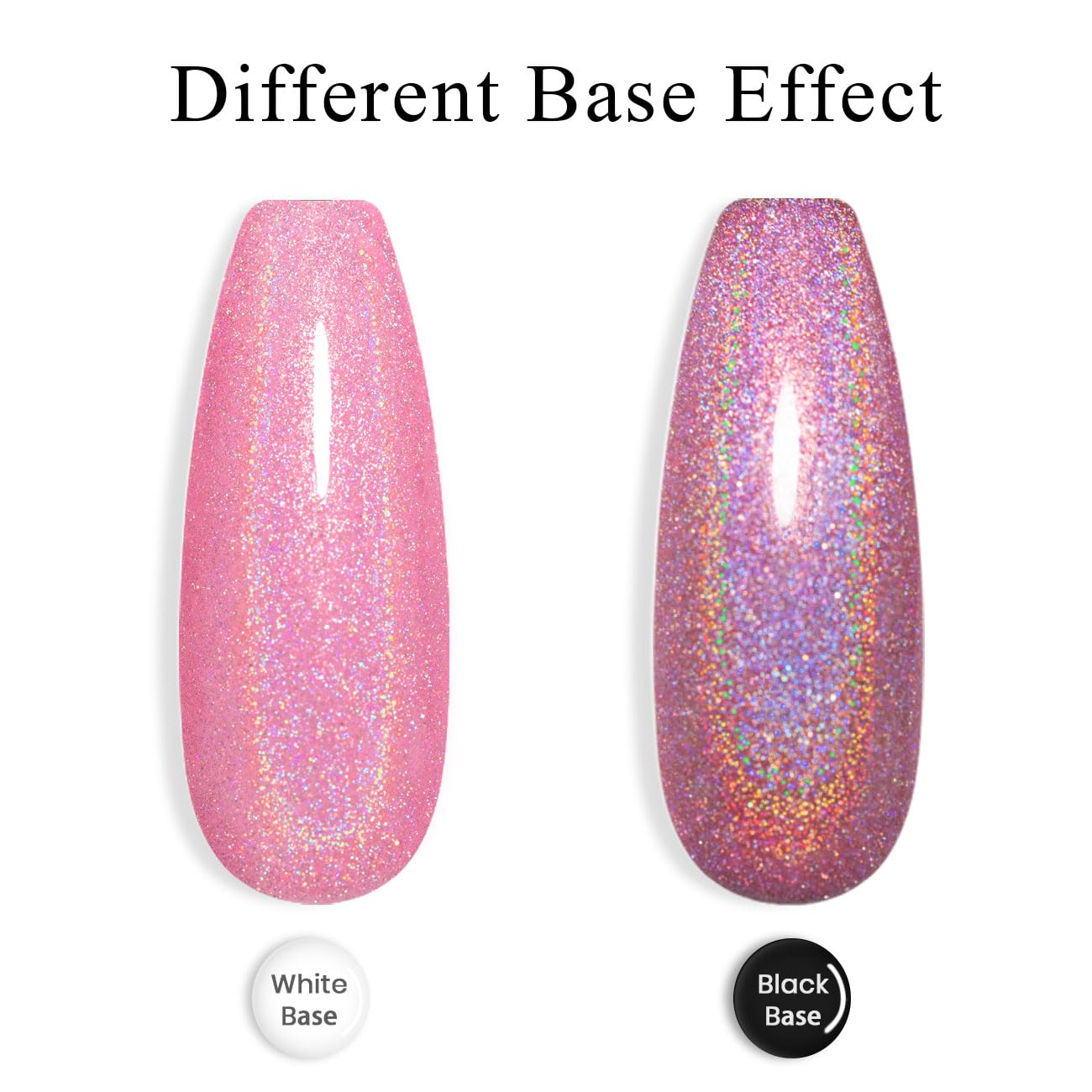 RARJSM Hot Pink Holographic Gel Nail Polish Rainbow Glitter Reflective Iridescent Gel Polish Curing Required Unicorn Mirror Chrome Laser Effect Soak off for Summer DIY Salon Home Manicure 7.5ML