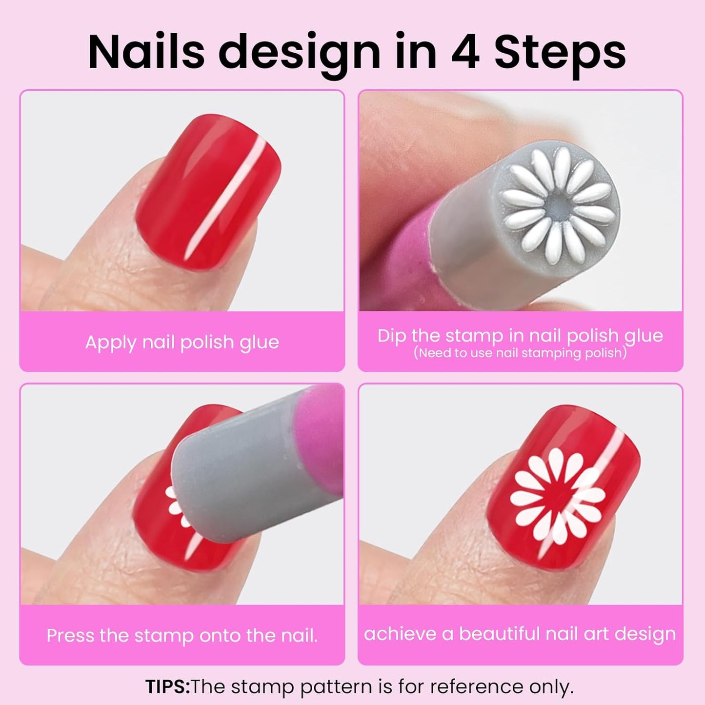 15PCS Nail Art Stamp Pen Set Butterfly Flower Nail Stamper Pen 3s Quick Nail Art Tools with Different Patterns, For Beginner DIY Salon Manicure