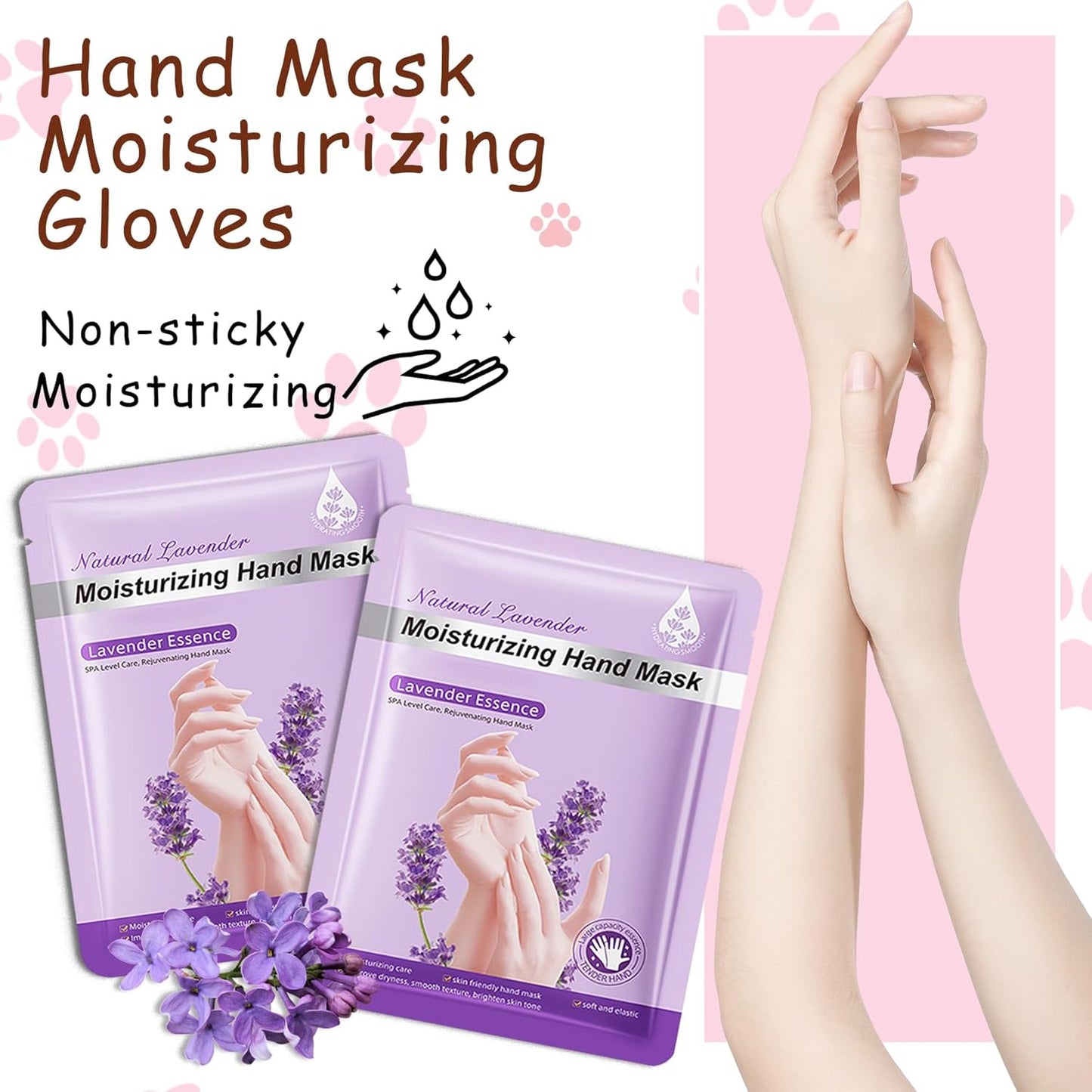 Hand Masks, 6 Pairs Hydrating Exfoliating Hand Peeling Mask, Smooth Hand Masks Moisturizing Gloves Overnight for Dry, Rough, Cracked Hands, Hand Skin Moisturizer Glove for Women Men（I