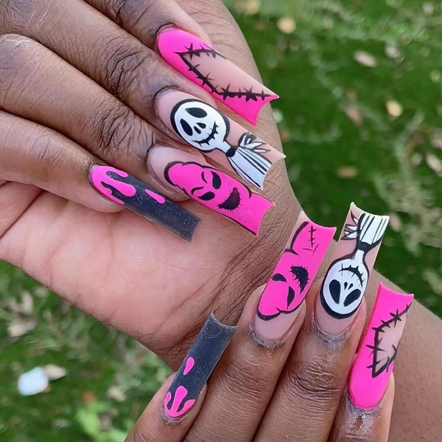 Halloween Nail Stamping Plate Spooky Holiday Nails Stamping Kit Skull Ghost Theme Nail Art Design Plate for Women Girls DIY Home Salon Use
