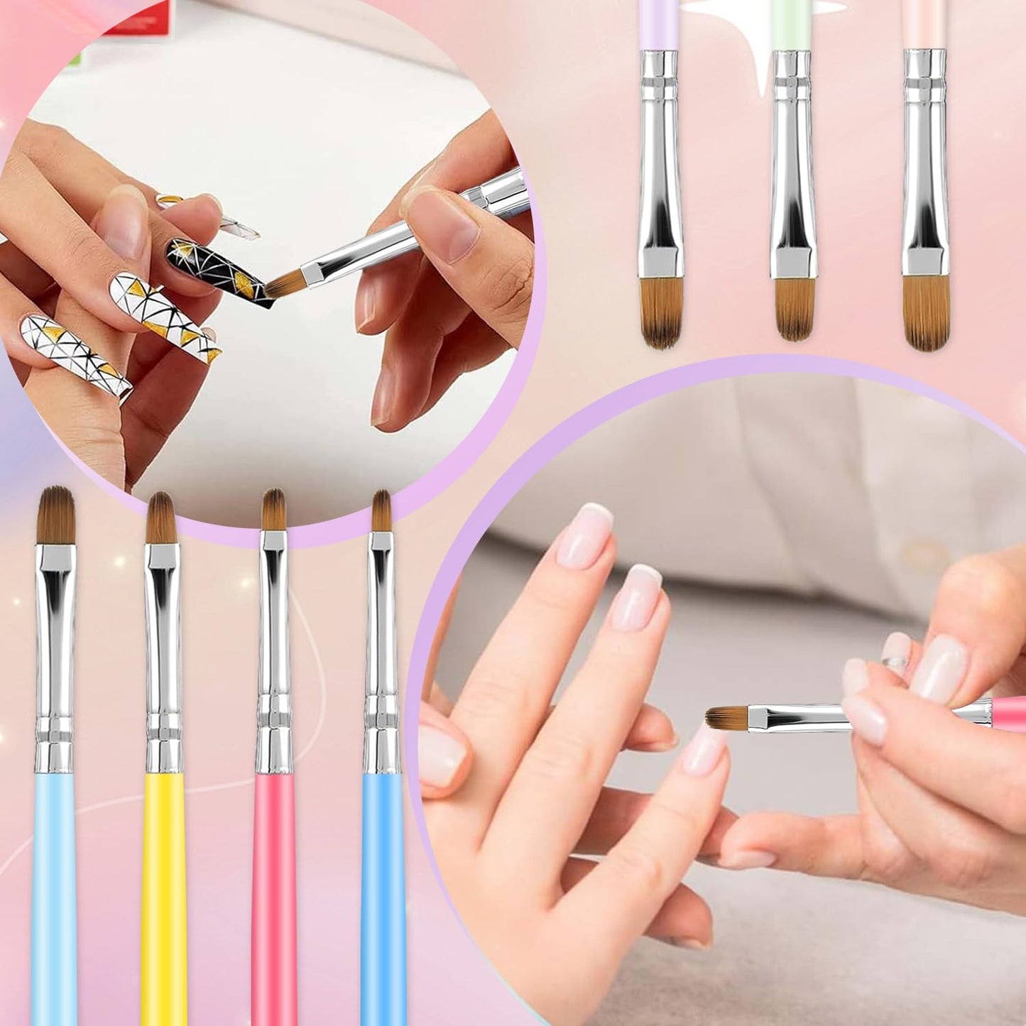 WOKOTO 18 PCS Nail Art Brushes Set Gel Polish Nail Art Design Pen Painting Tools For Acrylic Nails Art Painting Brush Fingernail Brush Nail Cleaning Brush Nail Art Liner Brush And Nail Dotting Pen