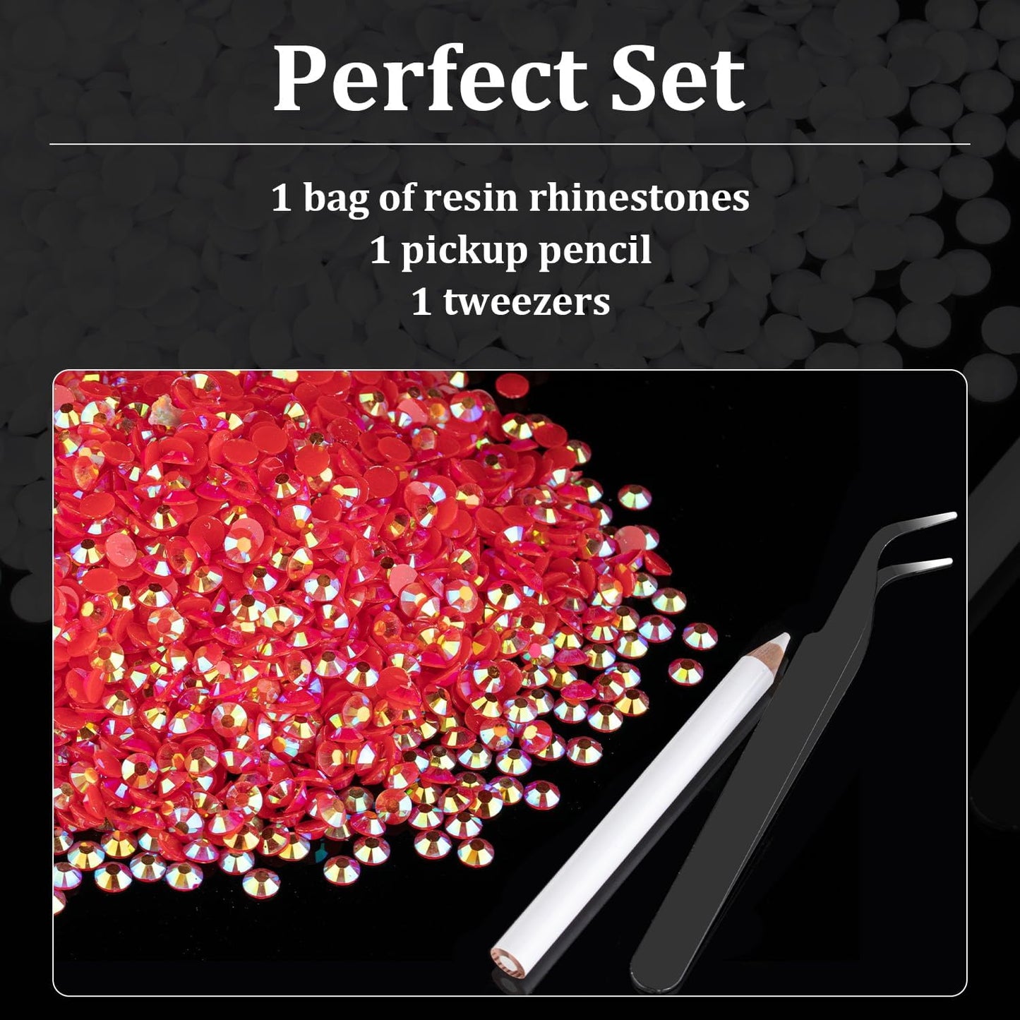 6000pcs 4mm Resin Rhinestones Bulk, Red AB Flatback Round Jelly Rhinestones Bedazzling Non Hotfix Crystal Gems Large Quantity Wholesale for DIY Crafts Clothes Bottles Tumblers Face Makeup Manicure