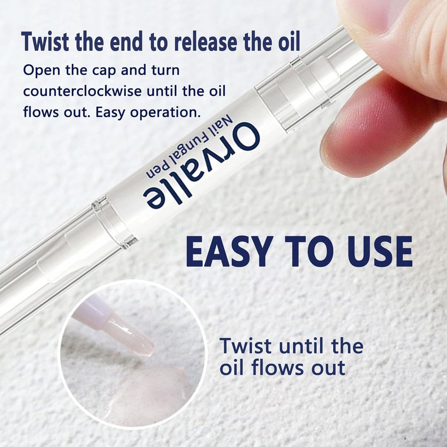 Orvalle Nail Fungus Pen, Nail Growth Treatment Repair Serum Twist Pen Activator for Repair & Strengthener(3PCS)