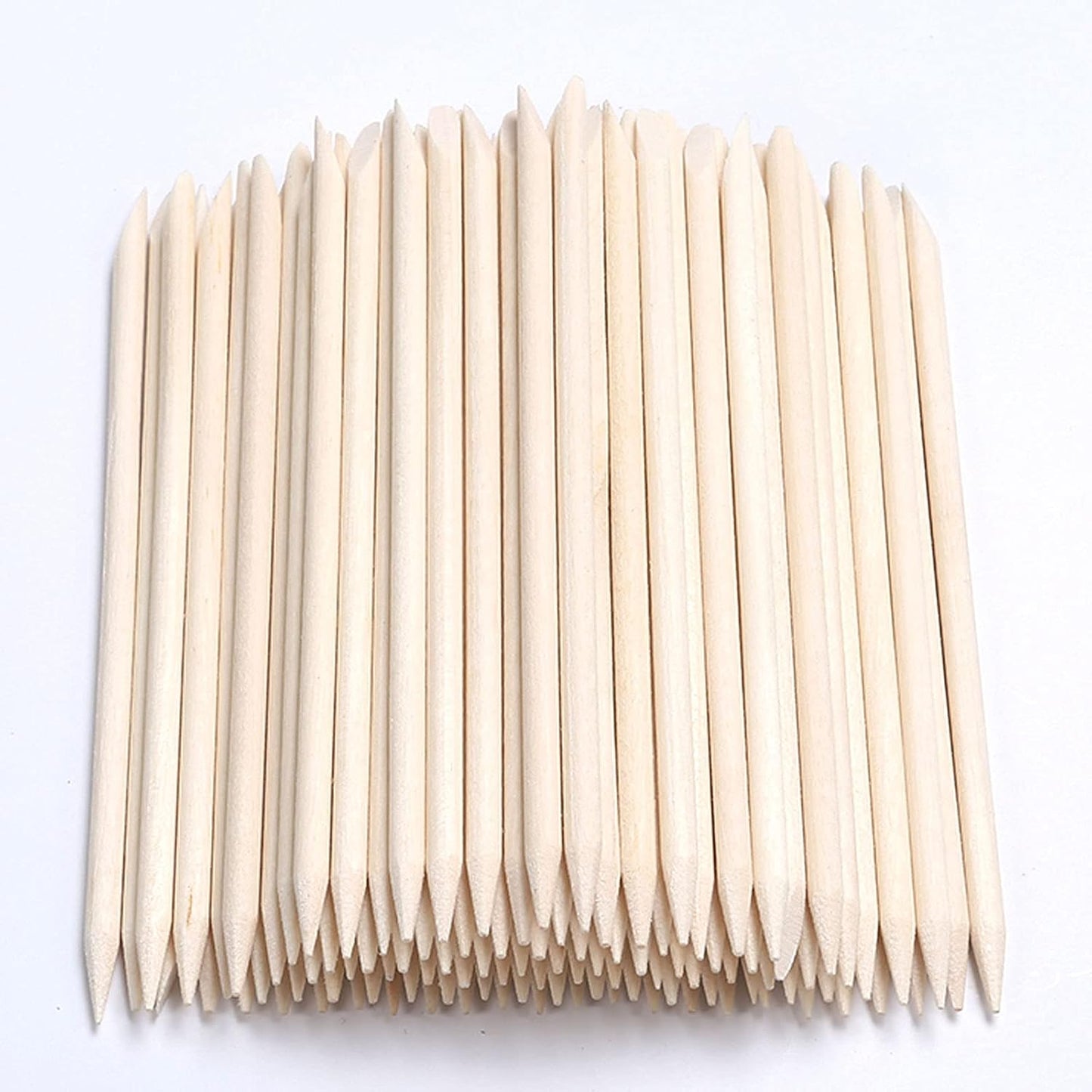 100Pcs Orange Wood Sticks for Nails, HOOMBOOM Double Sided Cuticle Pusher Remover Nail Art Manicure Pedicure Tool for Manicure Pedicure