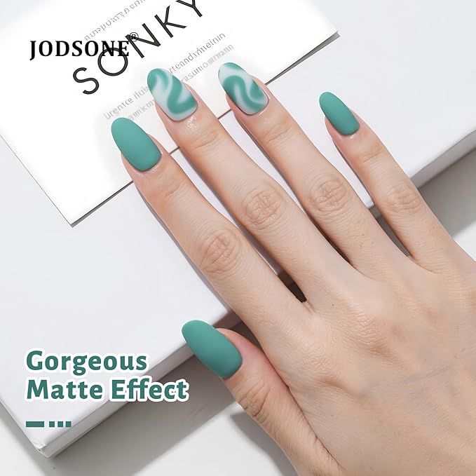 JODSONE Sage Green Gel Nail Polish 10ml Muted Green Nail Color Long-Lasting Chip-Resistant Professional Finish Easy to Apply Low Odor Need U V Lamp Curing