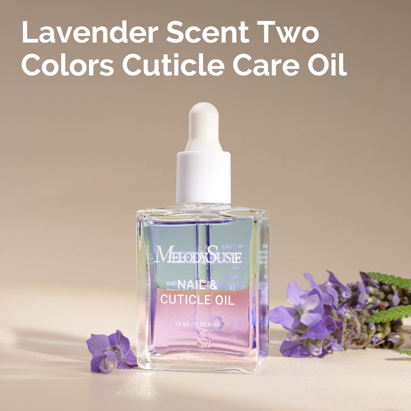 MelodySusie 15ML Cuticle Oil,Nail Strengthener with Jojoba& Vitamin E,Nail Growth that Repairs Cuticles & Promotes,Moisturizes & Conditions Dry Skin,Lavender