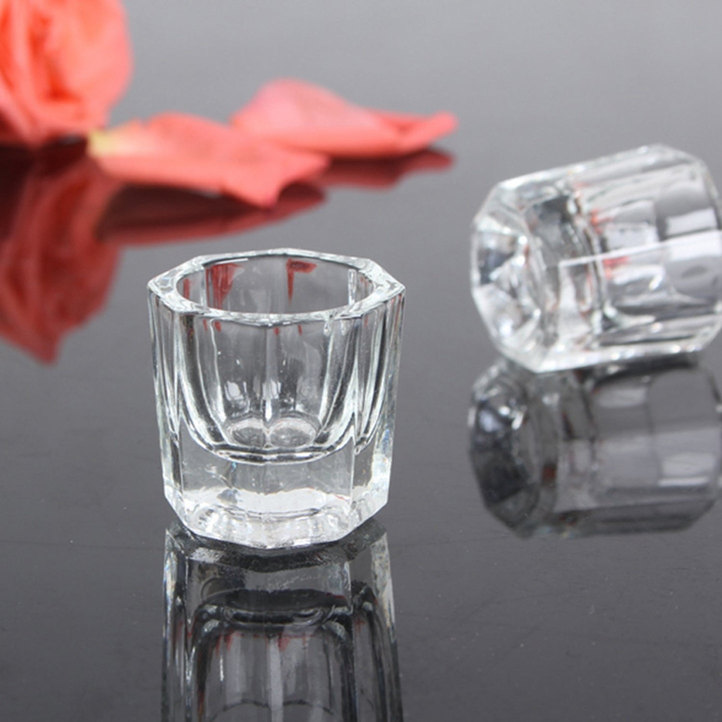 Nail Dappen Dish Cup Glass Dappen Dish for Nail Acrylic Powder Small Dampen Dish Nail Art Acrylic Liquid Holder (no lid 1pc)