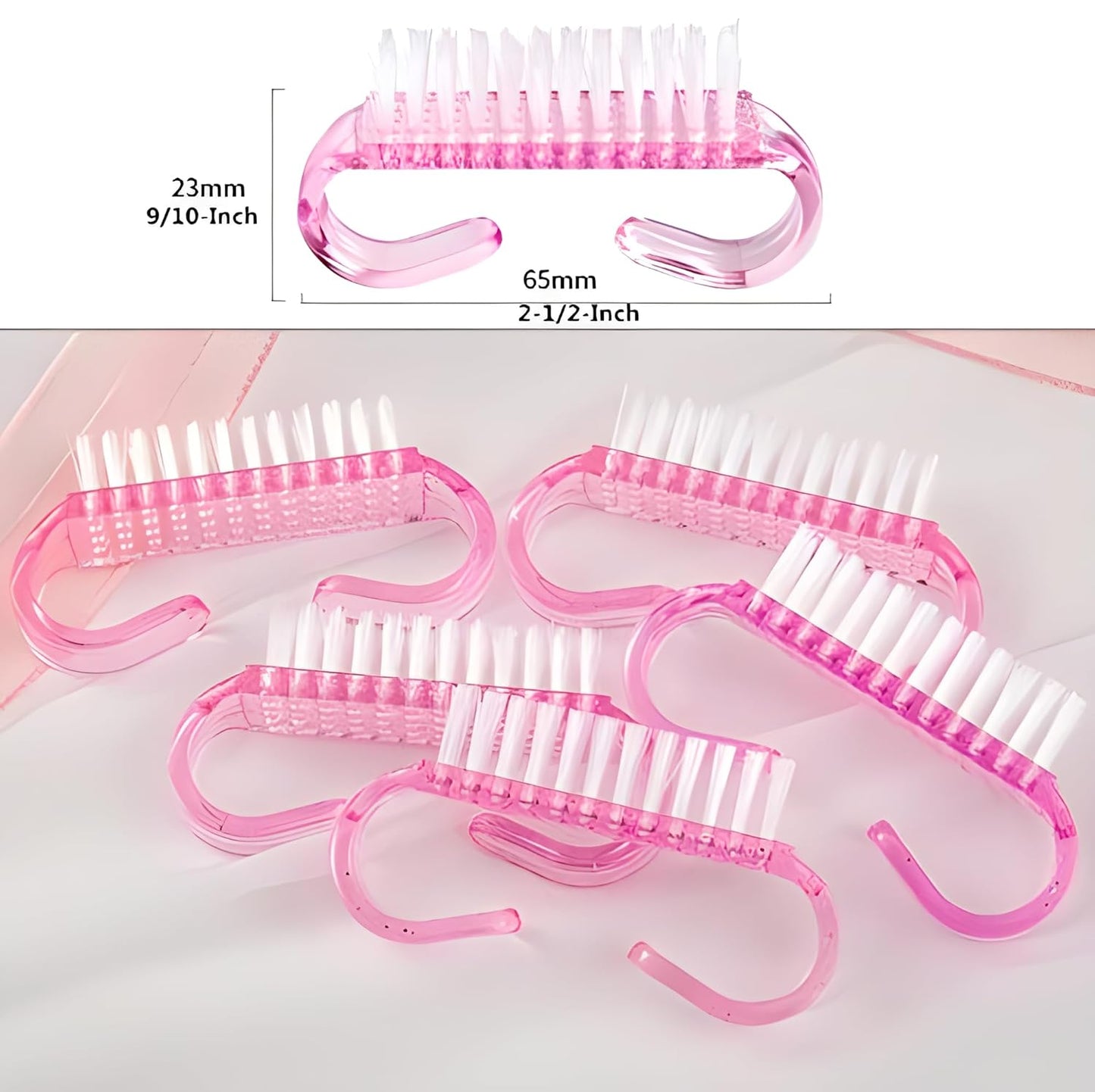 12-Pack Handle Grip Nail Brush(assorted color), Fingernail Scrub Cleaning Brushes for Toes and Nails Cleaner, Pedicure Brushes for Men and Women