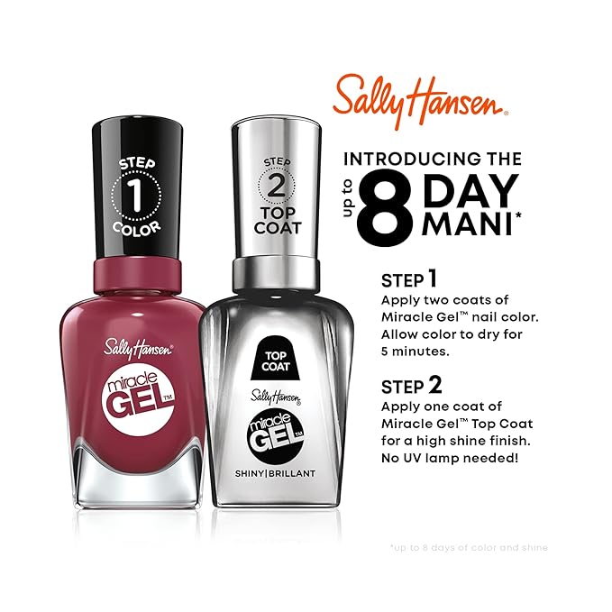 Sally Hansen Miracle Gel Nail Polish, Shade Sprinkled With Love #674