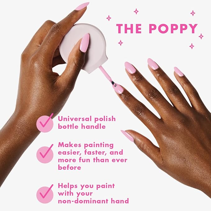 Olive & June Long Lasting Nail Polish Set | Includes 6 Chip-Resistant Shades (Pink Goldfish, HD, Grateful & Kind, CCT, LD, CV) + Top Coat | Vegan, Cruelty-Free | Salon-Quality at Home