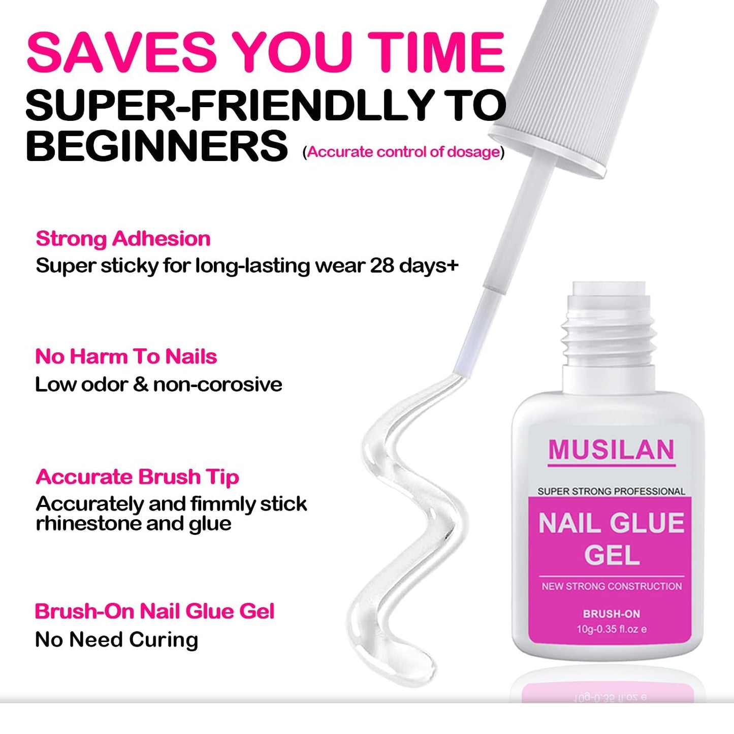 New Upgrade Nail Glue and Glue Remover Kit,Super Strong Nail Gel for Press On Acrylic Nails Tips and Quickly Nail Removes for Long Lasting Fake Acrylic Gel Kit