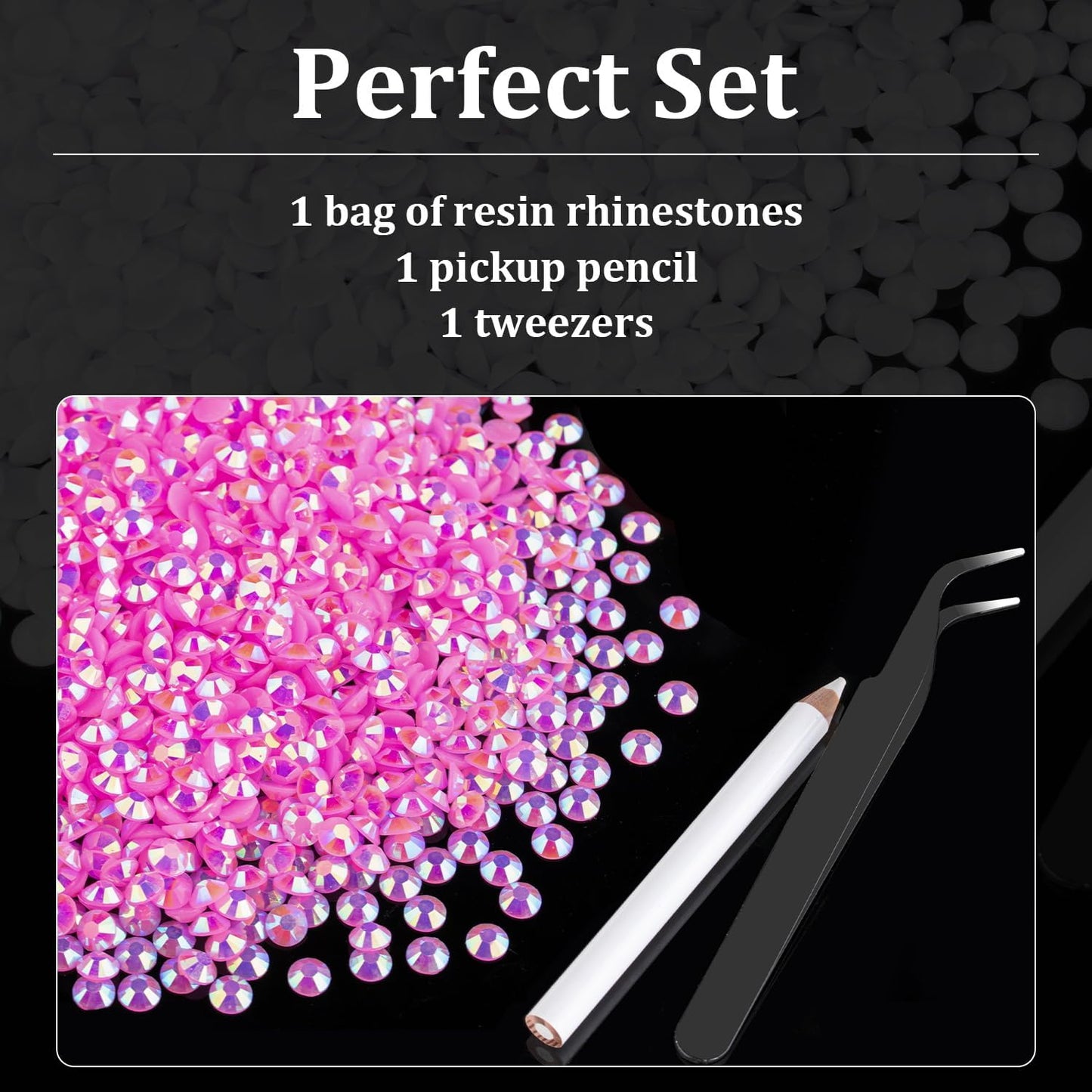 2000pcs 6mm Resin Rhinestones Bulk, Pink AB Flatback Round Jelly Rhinestones Bedazzling Non Hotfix Crystal Gems Large Quantity Wholesale for DIY Crafts Clothes Bottles Tumblers Face Makeup Manicure