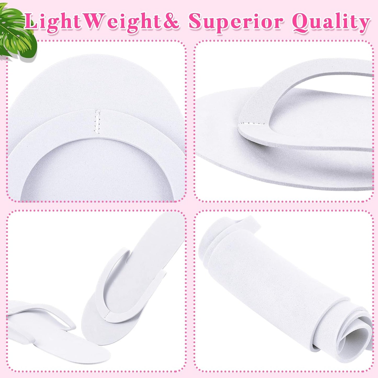 300 Pairs Disposable Pedicure Slippers and Toe Separators Kit Include 80 Disposable Foam Pedicure Flip Flops 220 Pairs Toe Separators for Women Nail Spa