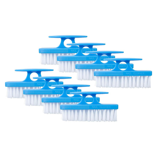 Superio Nail Brush for Cleaning Fingernails, Nail Scrubber Brush, Toe Foot Hands Fingernail Brush Cleaner- Small Scrub Brush- All-Purpose Stiff Cleaning Brush (8, Blue)