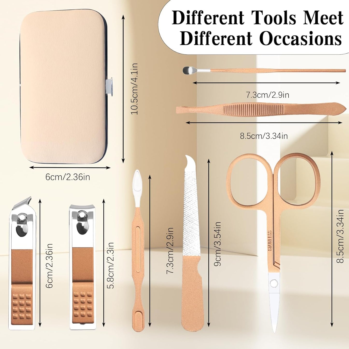 Manicure Kit for Men Women Nail Clippers Pedicure Tools Kit Travel Nail File Toe Set Finger Grooming Kits Christmas Birthday Gifts Ideas Stocking Stuffers Kids Adults Teens Boys Girls Friends(Pink)