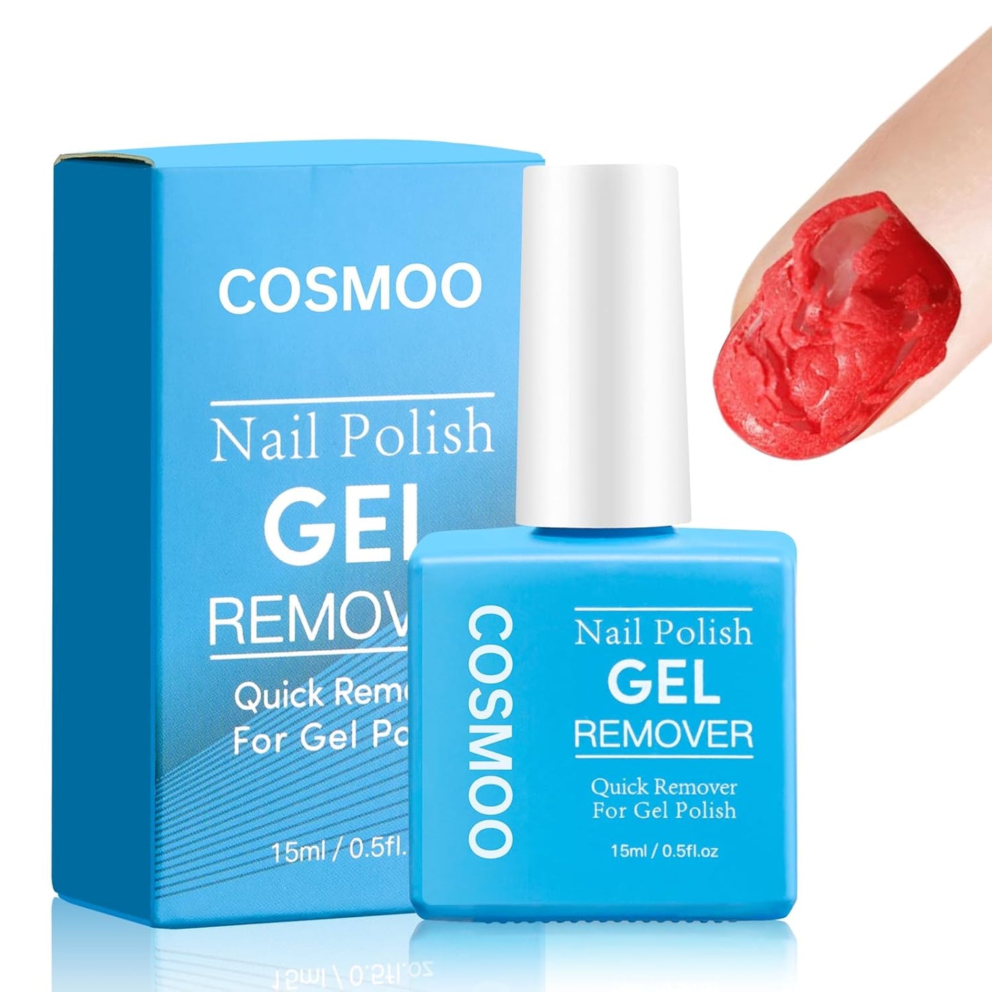 COSMOO Nail Polish Remover,Magic Professional Gel Nail Polish Remover,Gel Nail Remover No Need Soaking or Wrapping Gel Remover for Nails 3-5 Minutes Easy And Quick-15ml