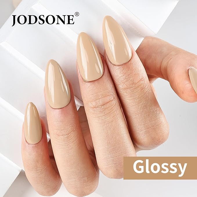 JODSONE French Mocha Gel Nail Polish 10ml LED Gel Polish Light Brown Nail Color Professional Finish Long-Lasting Chip-Resistant Need U V Lamp Curing