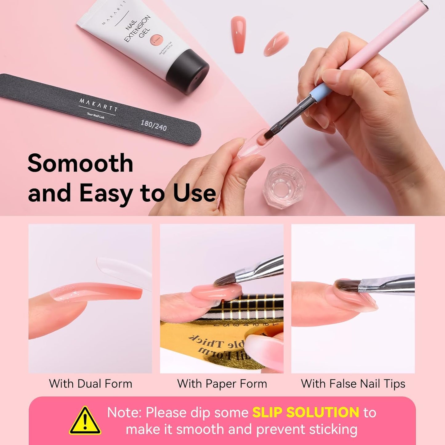 Makartt Poly Nail Gel, 50ML Nude Nature Builder for Nail Extension Elegant All Season Gel Color for 3D Molding Gel Nail Strengtheners-Long-Lasting Supplies for DIY Salon Quality-A Siesta