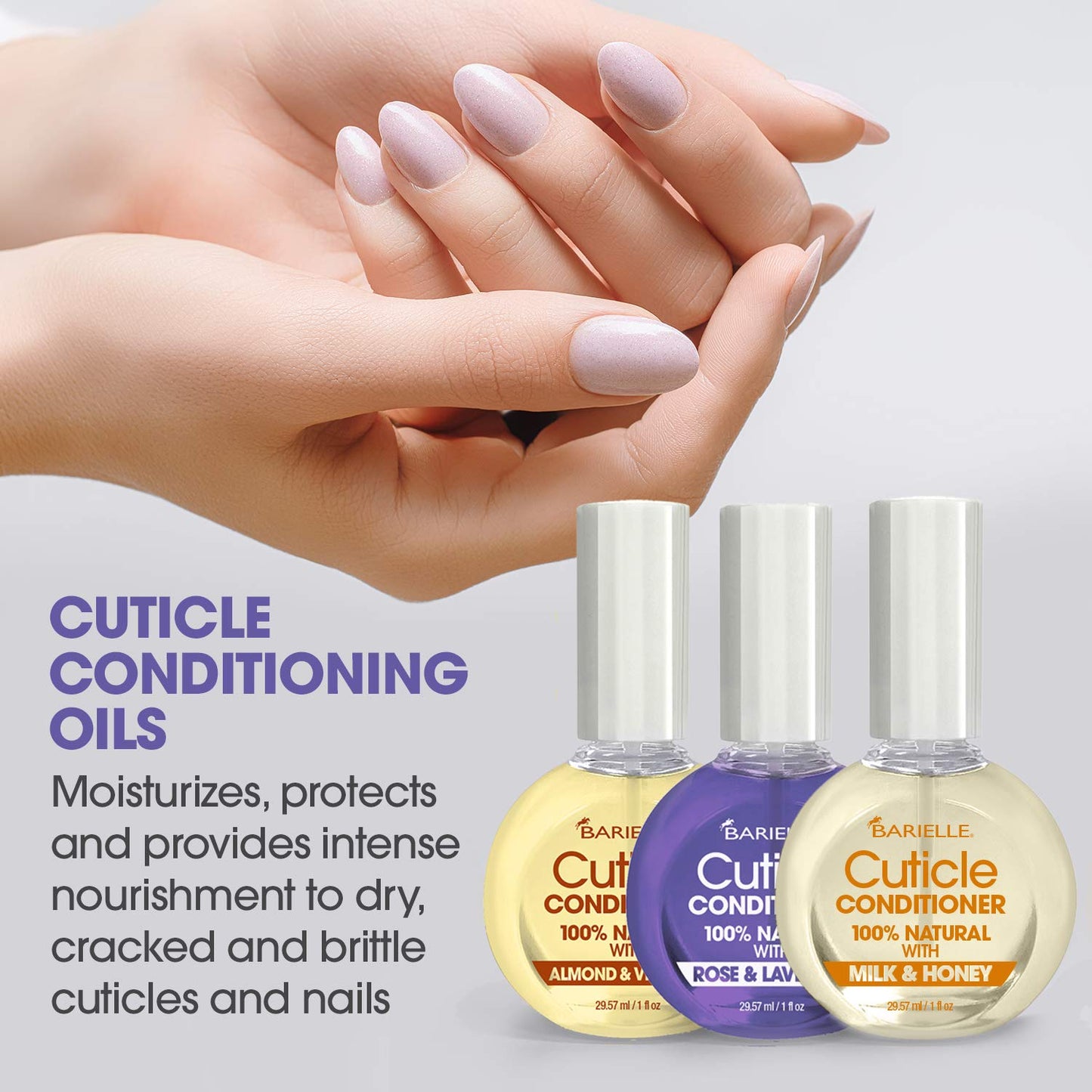 BARIELLE 100% Natural Cuticle Conditioner with Milk & Honey 1 oz.
