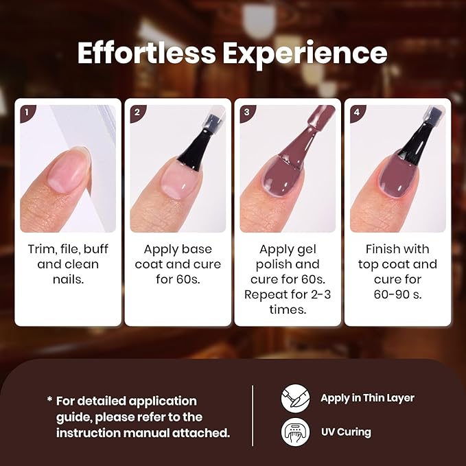 Beetles Gel Nail Polish Set Manhattan Collection 20 Colors Burgundy Red Brown Gold Champagne Glitter Fall Gel Polish Soak Off UV Glossy & Matte Top Base Coat Manhattan Collection Gifts for Women