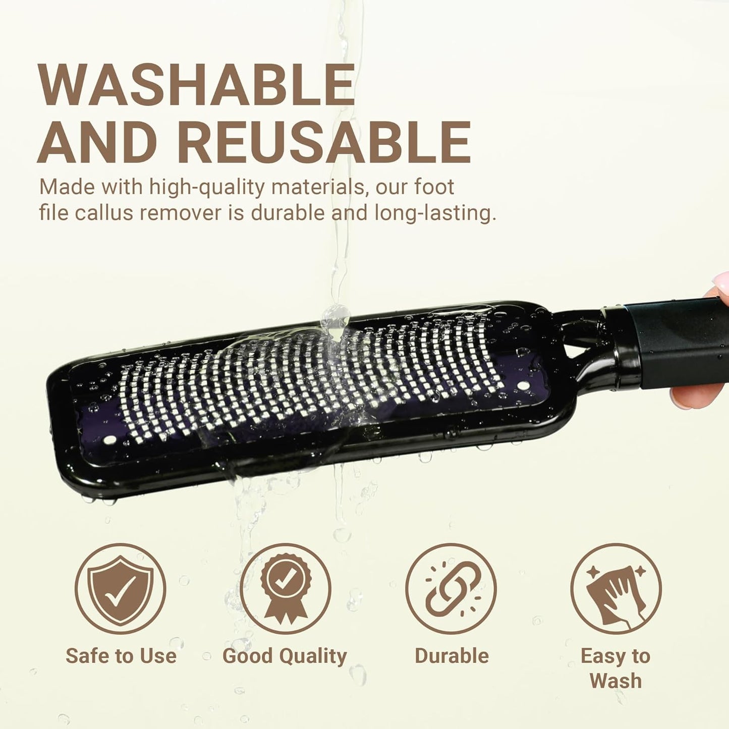 Foot Grater Callus Remover - Foot File Callus Remover for Feet Care - Surgical Grade Stainless Foot Scrubber Dead Skin Remover for Wet and Dry Foot - Foot Rasp Callus Remover Professional