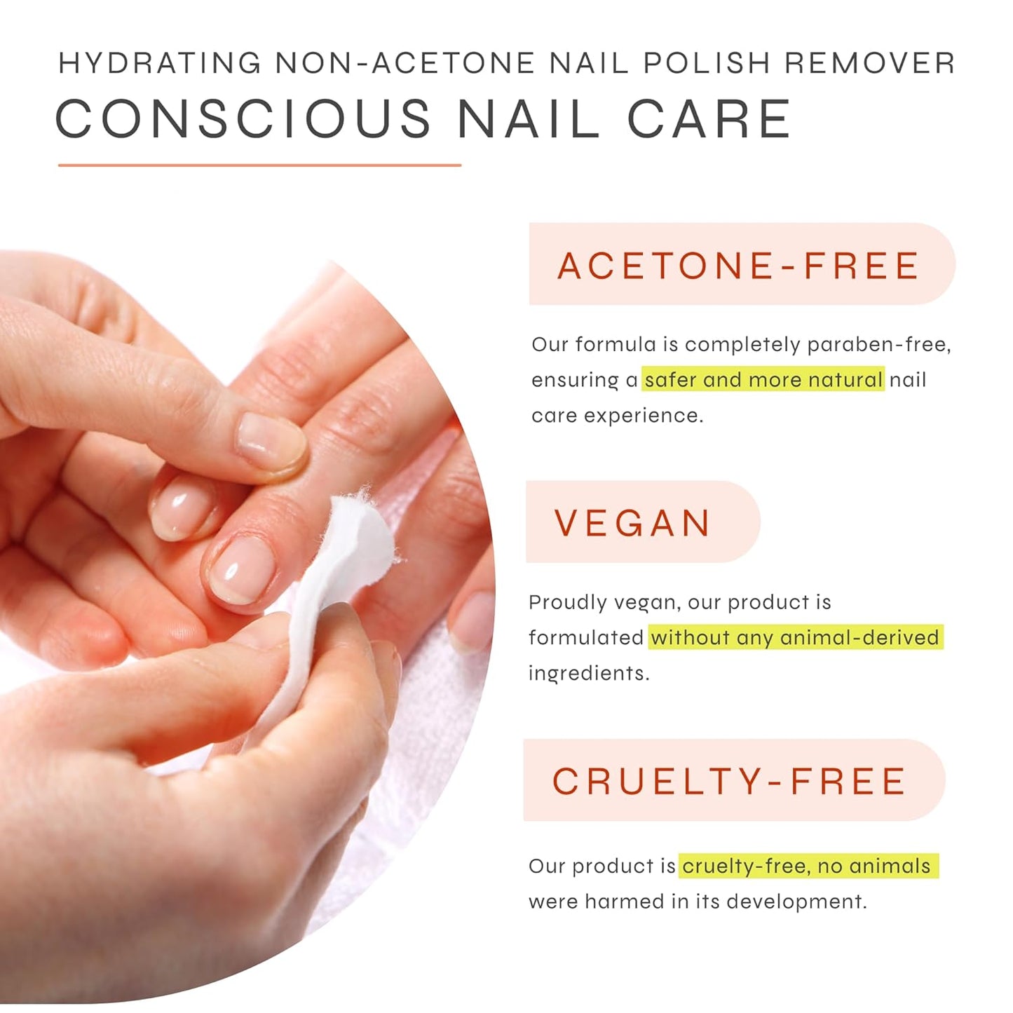 Dr. Dana Non Acetone Nail Polish Remover - Conditions and Hydrates to Prevent Brittle and Dry Nails - Non Toxic with Light Natural Scent