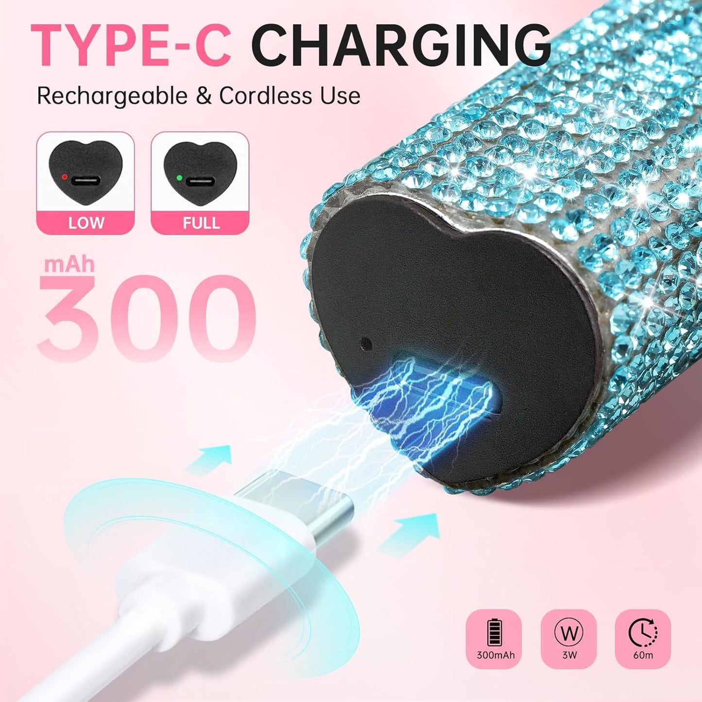 UV Light for Gel Nails, Handheld UV Nail Lamp, Portable LED Nail Lamp, Mini Nail Dryer, USB Nail Light for Fast Curing, Dark Blue