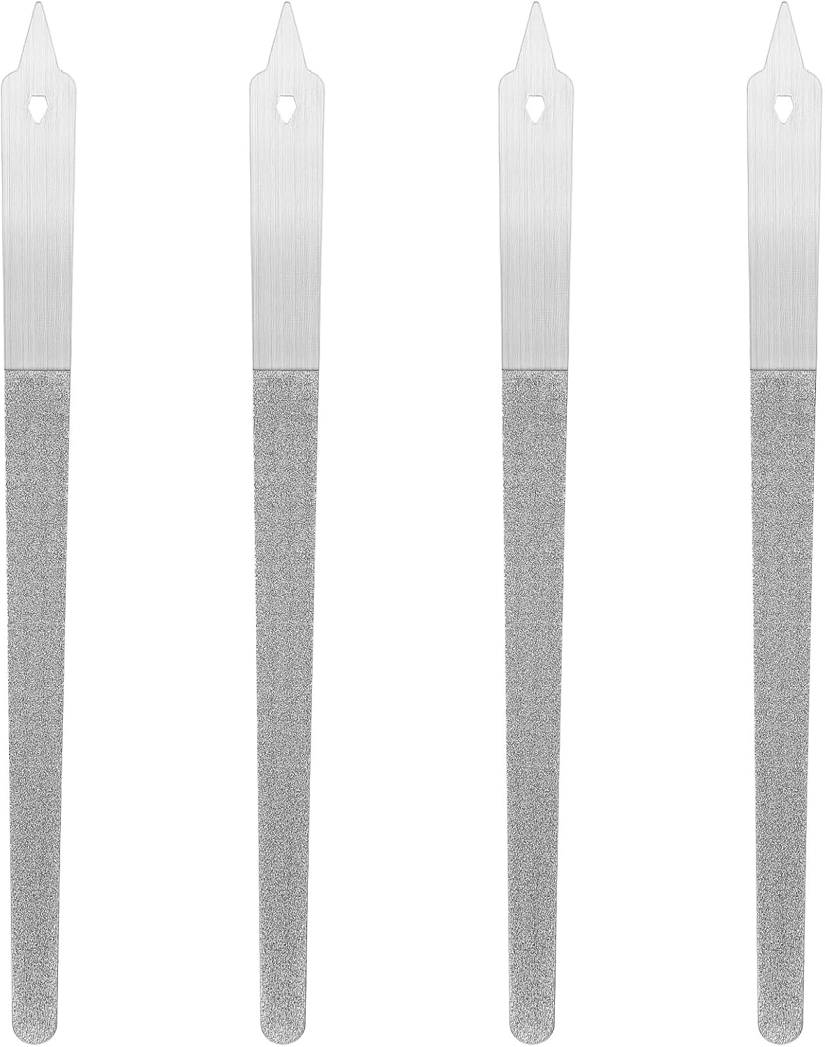 4 Pcs Diamond Deb Nail File, Professional Nail Files Metal Nails Dresser with Sharp, Non Slip Handle Double Sided Fingernail File for Manicure, Pedicure